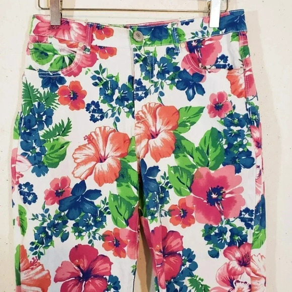 Hannah 6 multi-colored floral pants‎ - Picture 4 of 4
